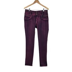 Moda Xpress Jeans sz 15 Purple Acid Wash Butt Lift Mid Rise Skinny Leg